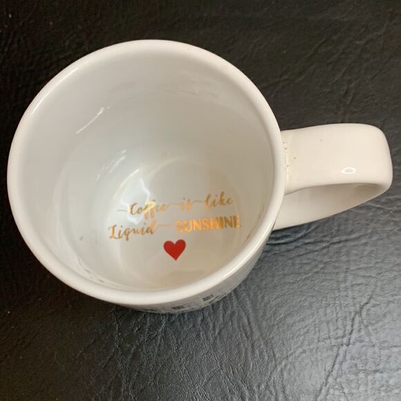 10 Strawberry Street Coffee Snob Coffee Is Like Liquid Sunshine Gold White Mug - Picture 3 of 6